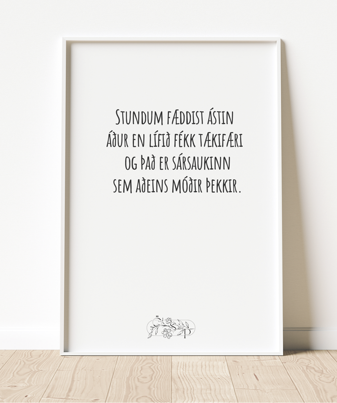 Stundum fæddist ástin áður en lífið fékk tækifæri