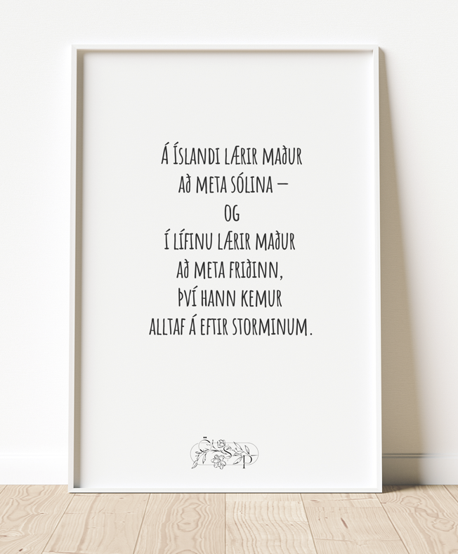 Á Íslandi lærir maður  að meta sólina