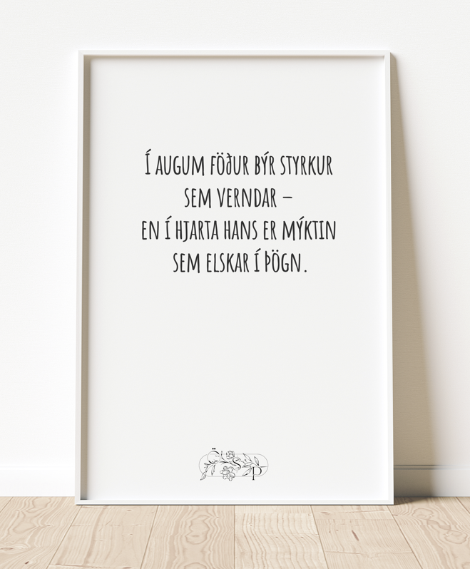 Í augum föður býr styrkur sem verndar