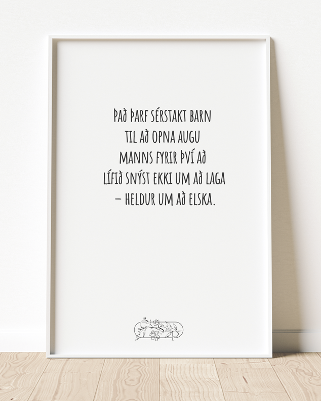 Það þarf sérstakt barn  til að opna augu manns